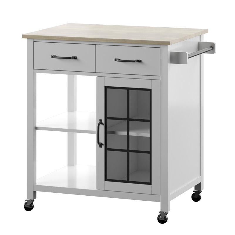Laurel Foundry Modern Farmhouse Amata Wood Kitchen Cart & Reviews Wayfair